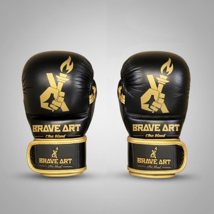 Gants MMA Brave Art – Tactical Noir & Or, Prestige & Performance