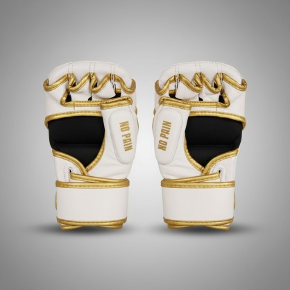 Gants MMA Brave Art – Tactical Blanc & Doré, Élégance et Performance