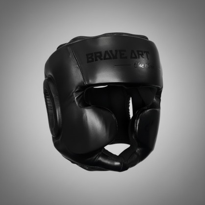 Brave Art Black Boxing Headgear – Premium Sparring Protection