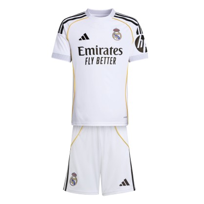 Real Madrid 25/26 Home Youth Kit | AEROREADY, Regular Fit & Embroidered Crests
