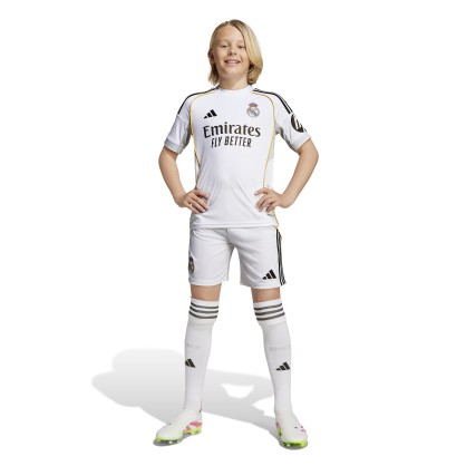 Real Madrid 25/26 Home Youth Kit | AEROREADY, Regular Fit & Embroidered Crests
