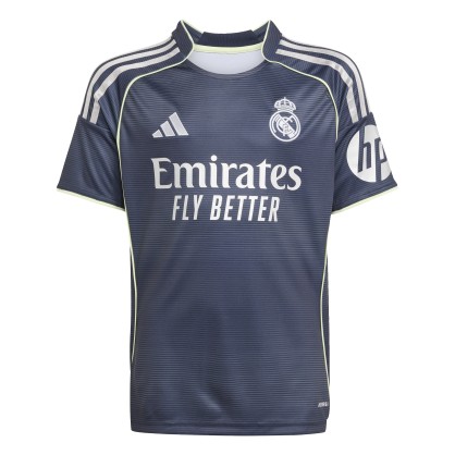 Maillot Extérieur Real Madrid 25/26 Enfant | Coupe Regular, AEROREADY & Design Bernabéu