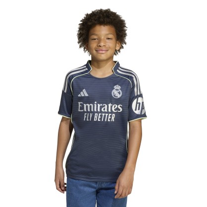 Maillot Extérieur Real Madrid 25/26 Enfant | Coupe Regular, AEROREADY & Design Bernabéu