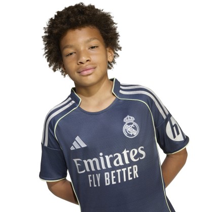 Maillot Extérieur Real Madrid 25/26 Enfant | Coupe Regular, AEROREADY & Design Bernabéu