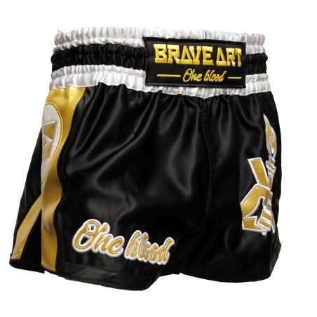 Short Muay Thaï Brave Art - Noir & Or
