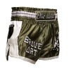 Brave Art Muay Thai World Shorts – Khaki & White – TSW