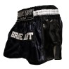 Brave Art Satin Muay Thai Shorts – Black & Grey Camo – Power & Style