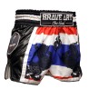 Brave Art Muay Thai Shorts – Lion White, Blue & Red