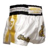 Brave Art Muay Thai Shorts White & Gold – Style & Power