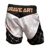 Short MMA Octogone Brave Art – Blanc & Noir – MMASHOCT