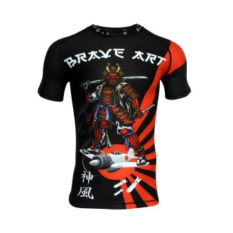 Banzaï Rashguard Brave Art – Short Sleeve, Samurai-Inspired MMA Gear