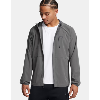 UA Stretch Woven Windbreaker Jacket Men 6003001 | Water-Repellent, Wind-Resistant & Stretch