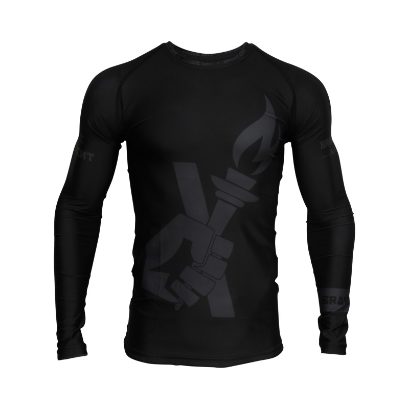Brave Art Rashguard Darkness – Black & Grey – Long Sleeve BA22LD