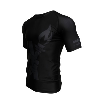Rashguard Manches Courtes Darkness Brave Art – Performance et Style Noir