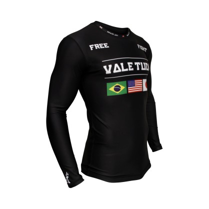 Brave Art Vale Tudo Rashguard Long Sleeve Black – BARLSVT23 | Compression & Combat Performance