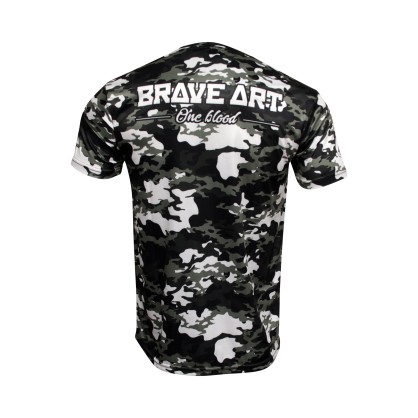 Brave Art Camo 2.0 T-Shirt – Black, White & Grey – Tactical & Fast-Dry