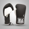 Gants de Boxe de Compétition Brave Art | Cuir à lacets Noir & Blanc