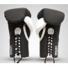 Gants de Boxe de Compétition Brave Art | Cuir à lacets Noir & Blanc