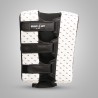 Brave Art Leather Calf Kick Pad Black & White | Kickboxing & Muay Thai