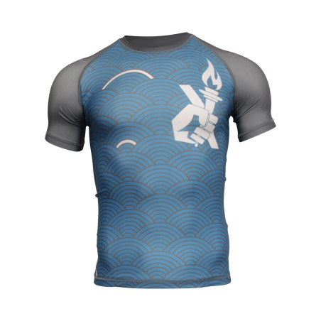 Brave Art Kamon Rashguard – Blue & Grey – MMA & BJJ – BARASSKA
