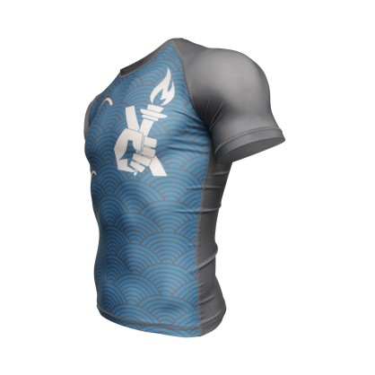 Brave Art Kamon Rashguard – Blue & Grey – MMA & BJJ – BARASSKA