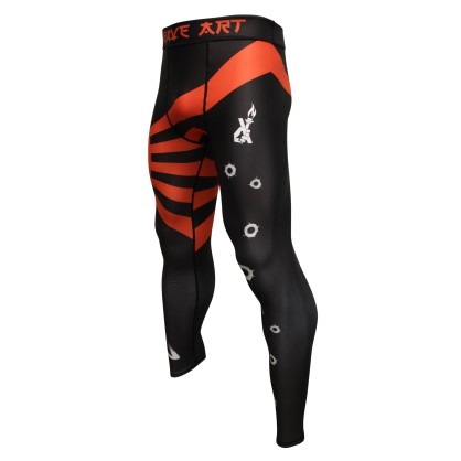 Brave Art Spats Banzaï – Black & Red | Japanese-Inspired Compression