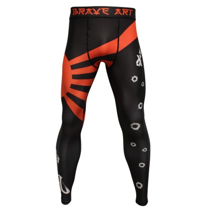 Brave Art Spats Banzaï – Black & Red | Japanese-Inspired Compression