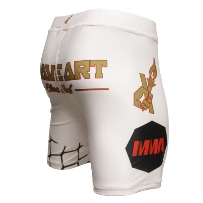 Brave Art Octogone Compression Shorts – White | MMA-Inspired Gear