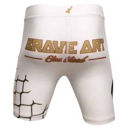 Brave Art Octogone Compression Shorts – White | MMA-Inspired Gear