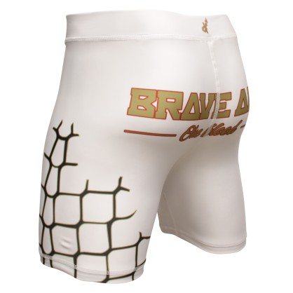 Brave Art Octogone Compression Shorts – White | MMA-Inspired Gear