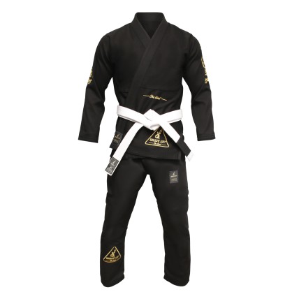 Kimono de Jiu-Jitsu Brésilien Noir avec broderie dorée - Brave Art
