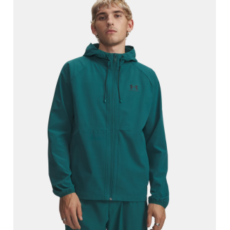 UA Stretch Woven Windbreaker Jacket Men 6003001 | Water-Repellent, Wind-Resistant & Stretch