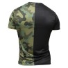 T-Shirt Fast Dry Front Liner Brave Art – Noir & Camouflage Vert