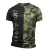 T-Shirt Fast Dry Front Liner Brave Art – Noir & Camouflage Vert