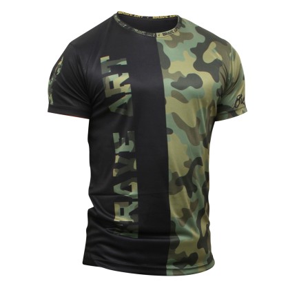 Brave Art Fast Dry T-Shirt Black Camo – Long Sleeve MMA Training Shirt