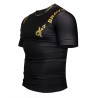 « Rashguard manches courtes BG Brave Art noir/doré – Unisexe »