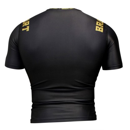 « Rashguard manches courtes BG Brave Art noir/doré – Unisexe »