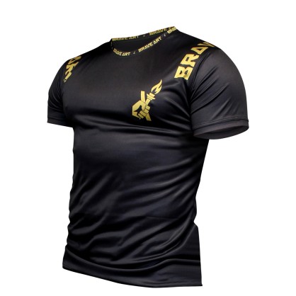 Brave Art BG Fast Dry T-Shirt Black & Gold – MMA Fit XS–XXXL