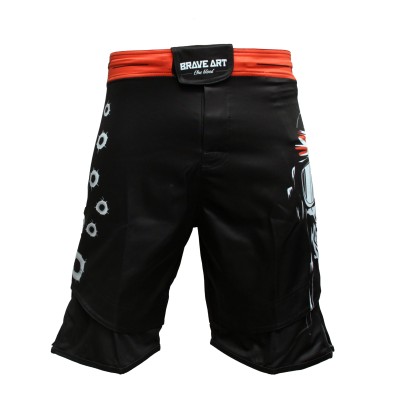 Brave Art Banzaï MMA Shorts – Black & Red | Warrior-Inspired Gear