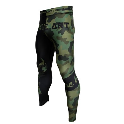 Brave Art Spats BA23SF – Green Black Camouflage Compression Tights