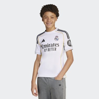 Maillot Domicile Real Madrid 25/26 Enfant adidas JN8887 Blanc
