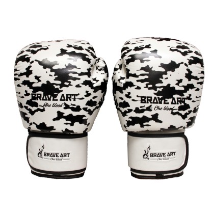 Gants de Boxe Thaï Brave Art White Shadow | PU Premium