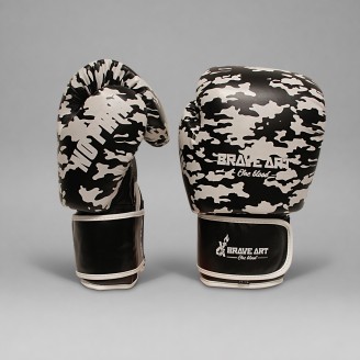 Brave Art Black Shadow | Premium PU Thai Boxing Gloves