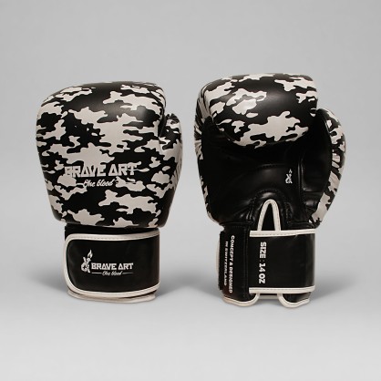 Brave Art Black Shadow | Premium PU Thai Boxing Gloves