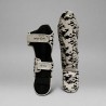 Brave Art White Shadow Muay Thai Shin Guards White PU Premium