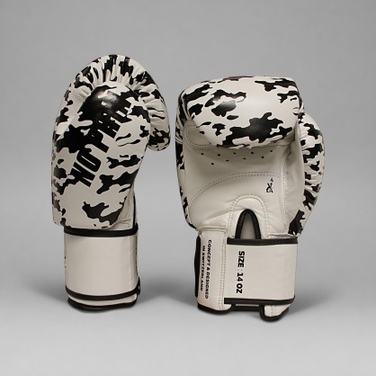 Gants de Boxe Thaï Brave Art White Shadow | PU Premium