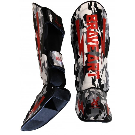 Paratibie e Parapiedi Brave Art Classic One – Camouflage Nero, Bianco & Grigio – PTPUCAG