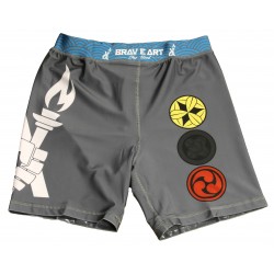 Short de MMA Compression Kanjis Brave Art