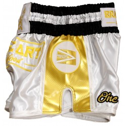 Brave Art Muay Thai Shorts Gold – Weiß & Gold – BATHSHWG