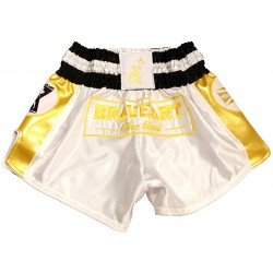 Brave Art Muay Thai Shorts Gold – Weiß & Gold – BATHSHWG